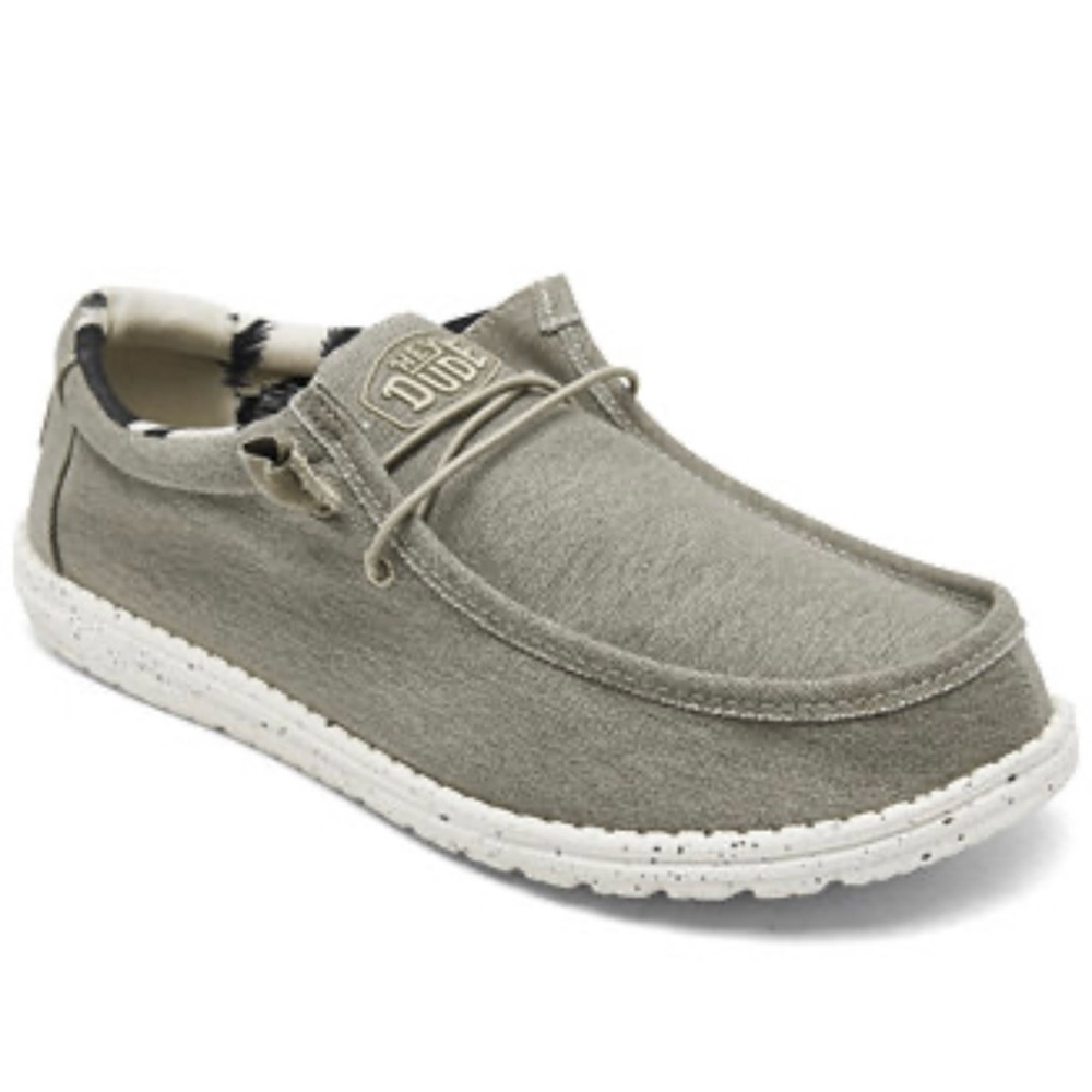 Hey Dude Wally Loafers Comfort Shoes Stretch Beige Men's 12